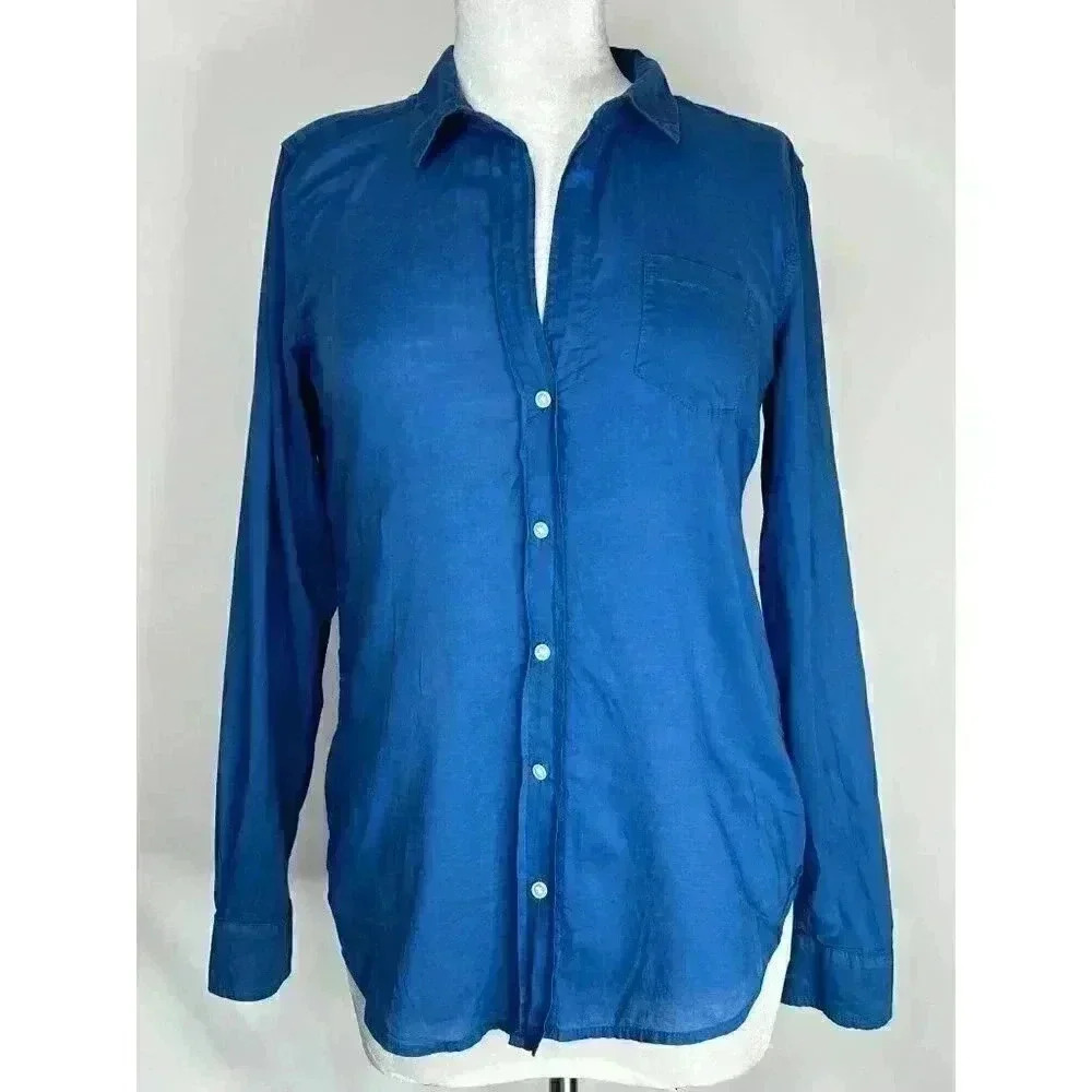 Lilly Pulitzer Women's 100% Cotton Lightweight Long Sleeve Button Down Blouse Si